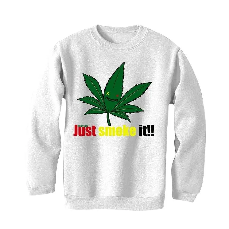 Air Jordan 4 Rasta White T-Shirt (Just smoke it!!)