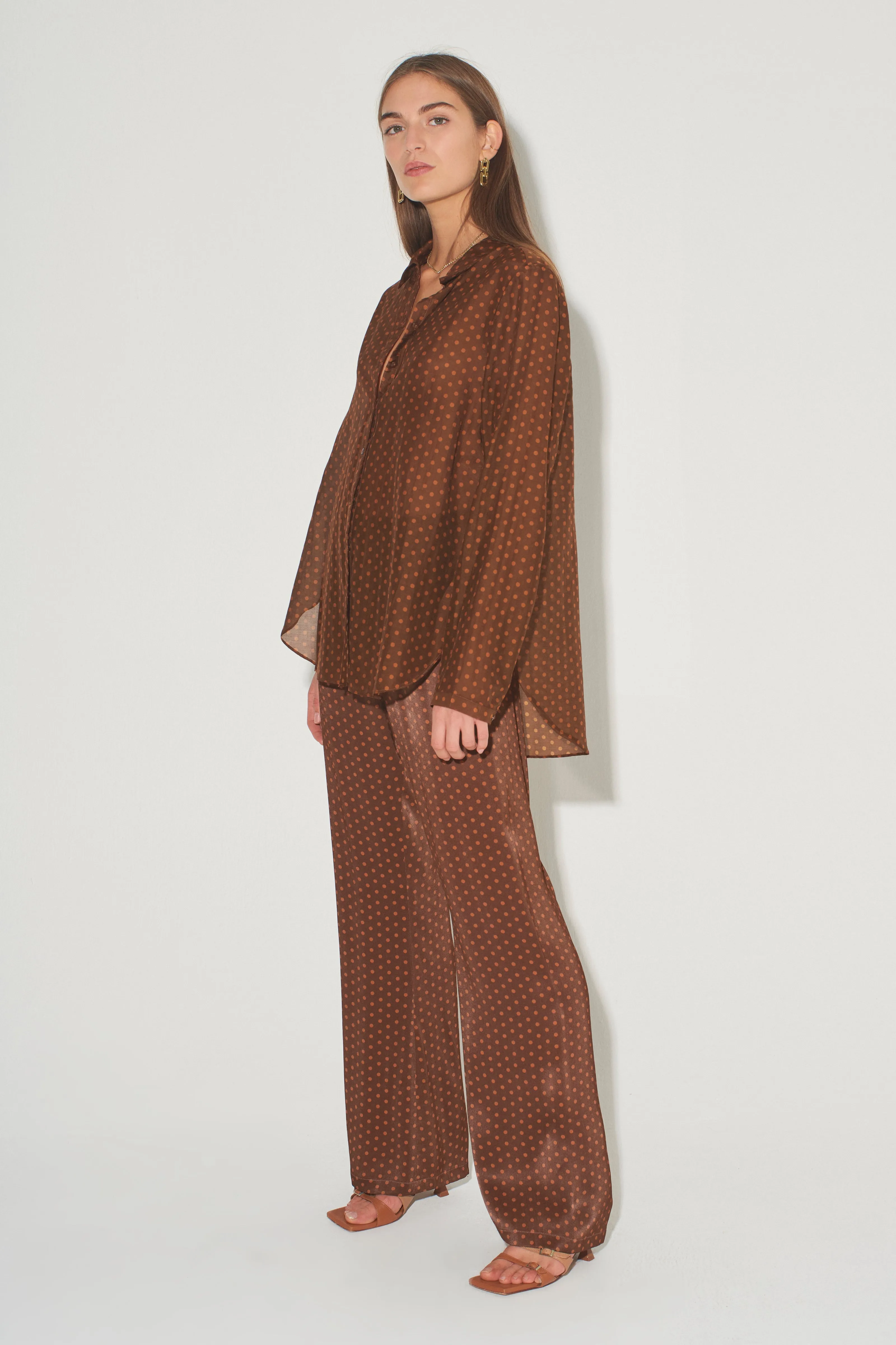 ALIDA RELAXED PANT-BRONZE SPOT