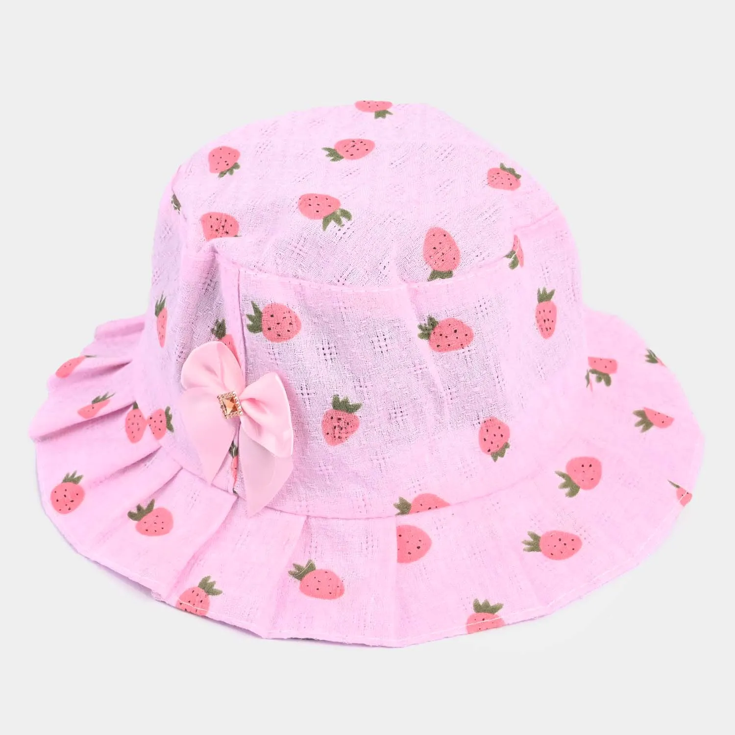 Baby Girls Round Cap | 6M 