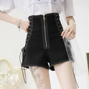 Black high waist shorts  KF2355