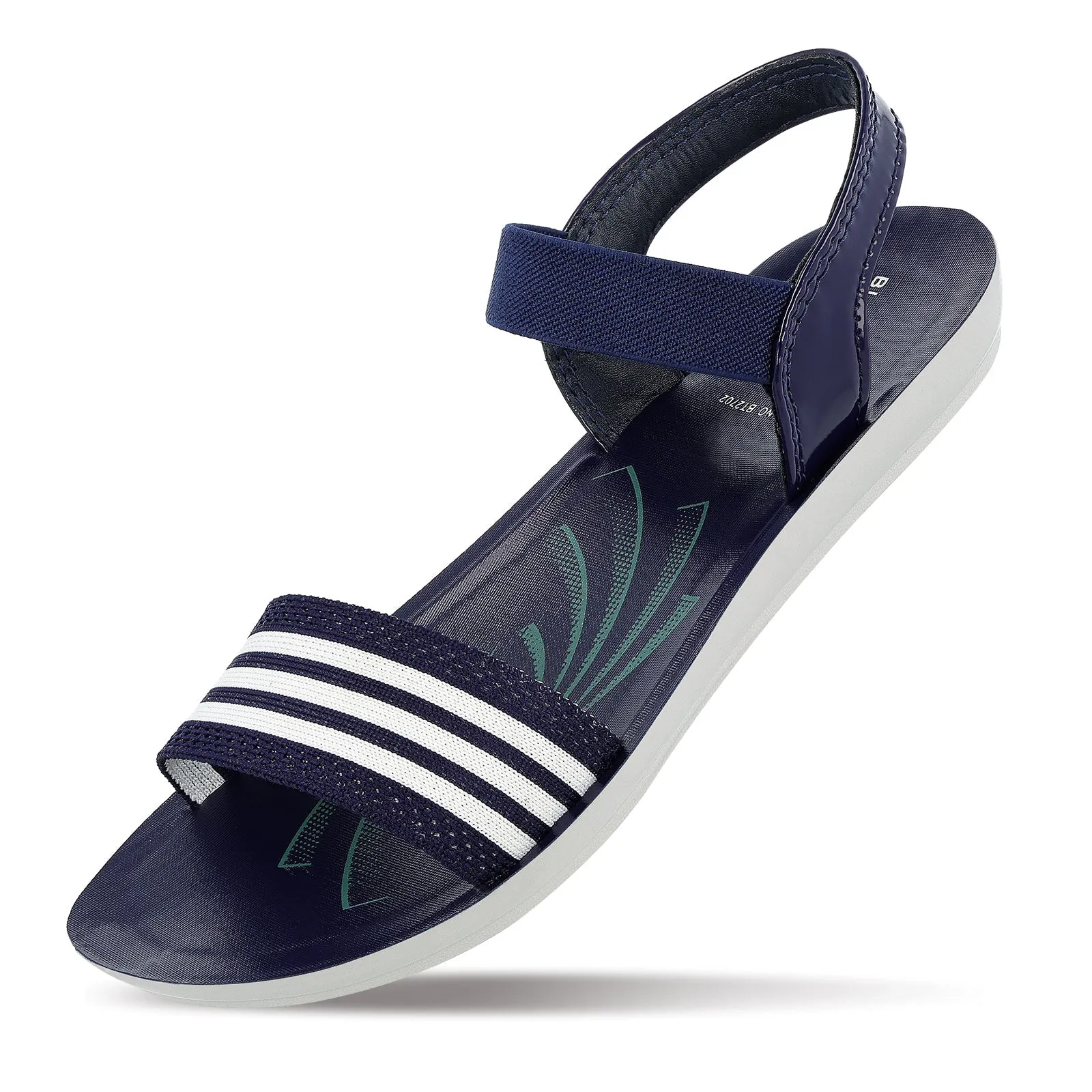 Blue Tyga Womens Ankle Strap Flat Sandals  - BT2702 Blue