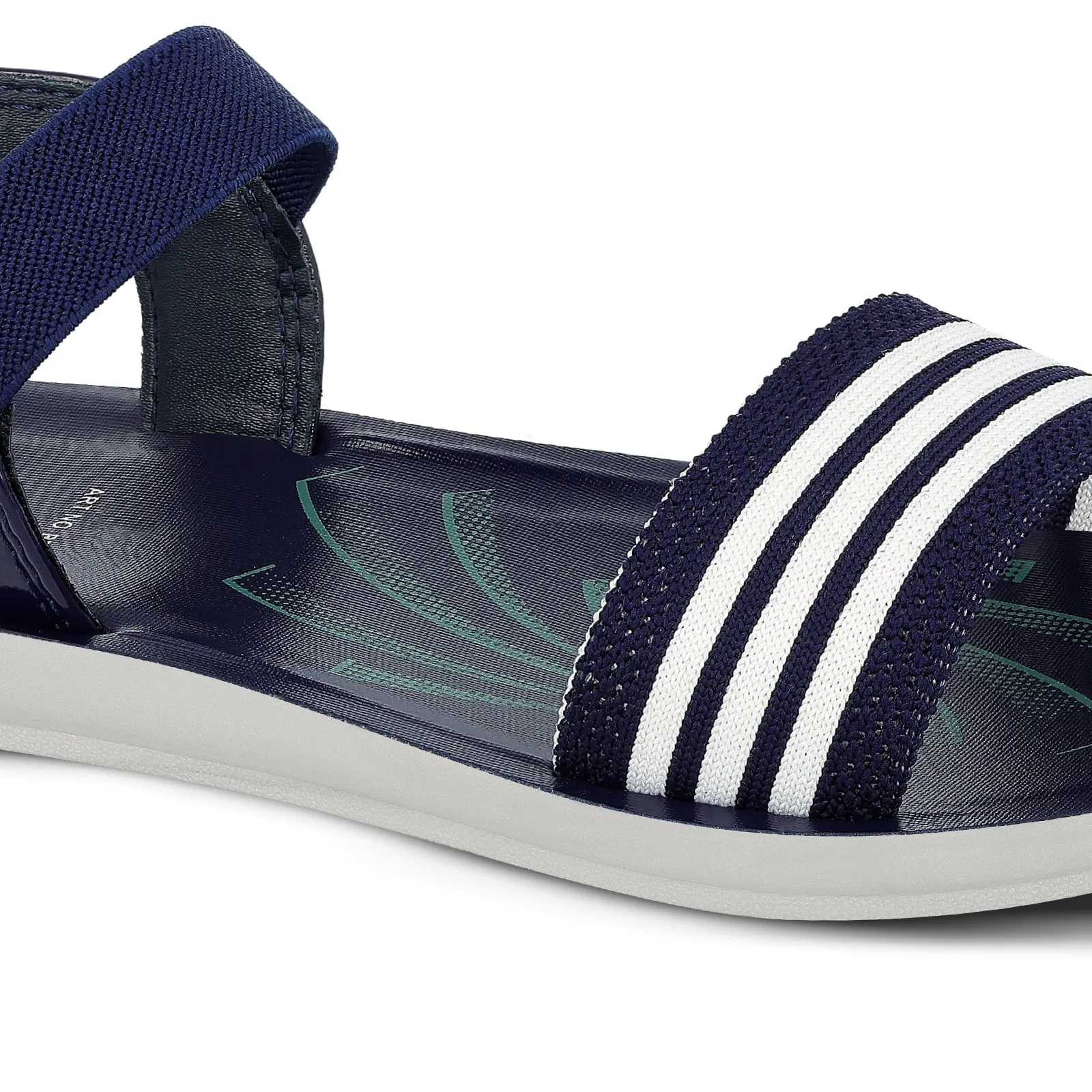 Blue Tyga Womens Ankle Strap Flat Sandals  - BT2702 Blue