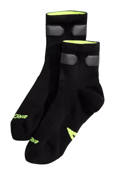 Brooks Carbonite Hi-Viz Quarter Sock