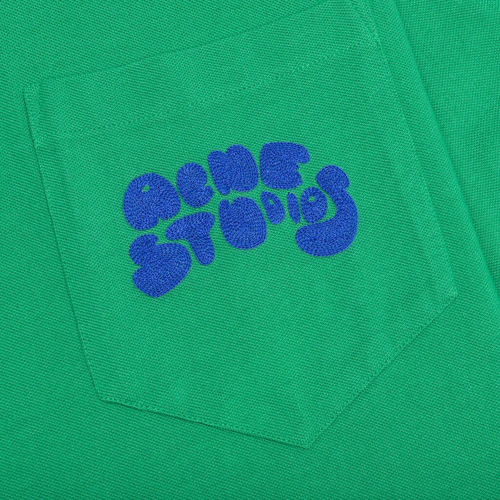 Bubble Logo Polo T-Shirt - Electric Green