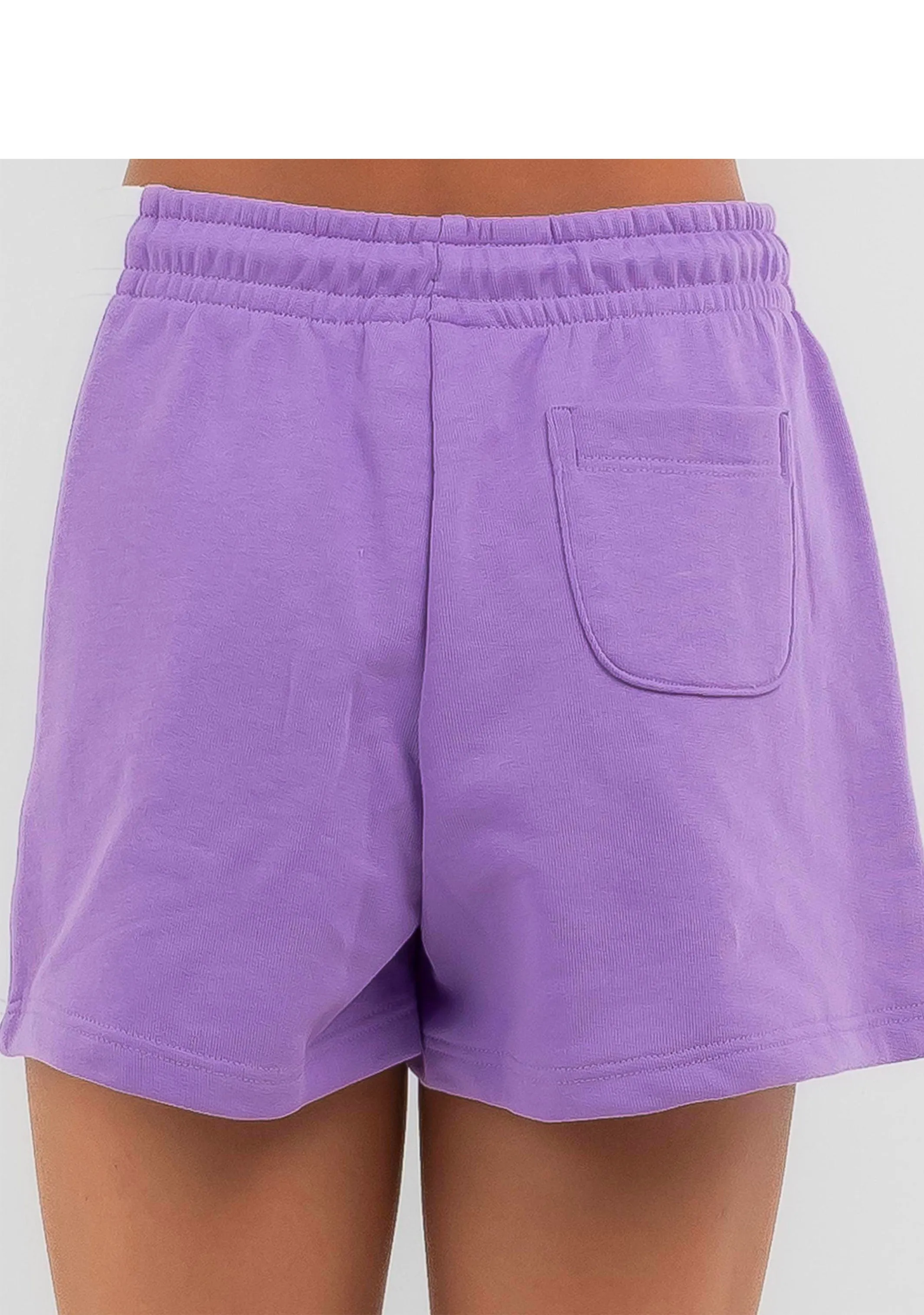 Champion Junior Girls' French Terry Panel Shorts <BR> KVUMN HKI