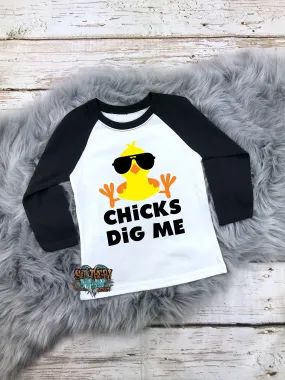 Chicks Dig Me shirt, Boy's Easter shirt, Girl’s Easter shirt, Kids Easter shirt, Toddler Easter shirt, Baby Easter