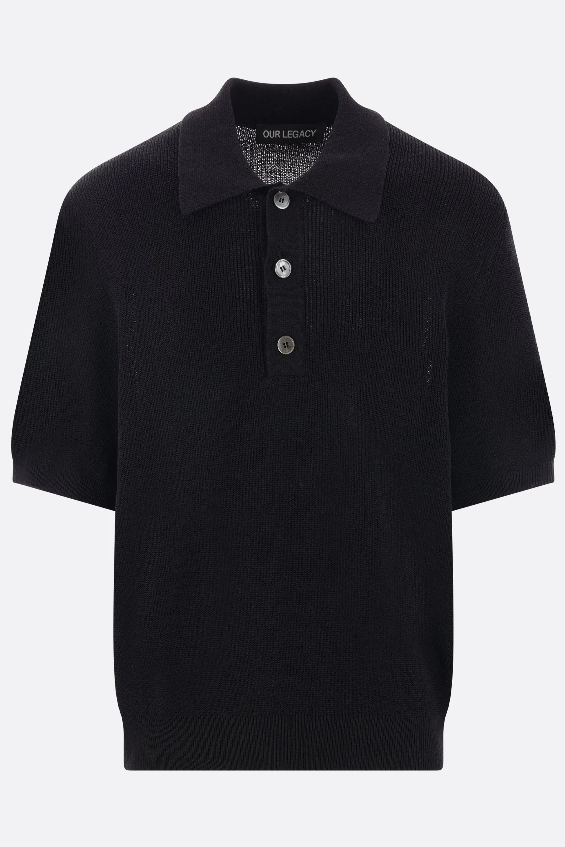 cotton knit polo shirt