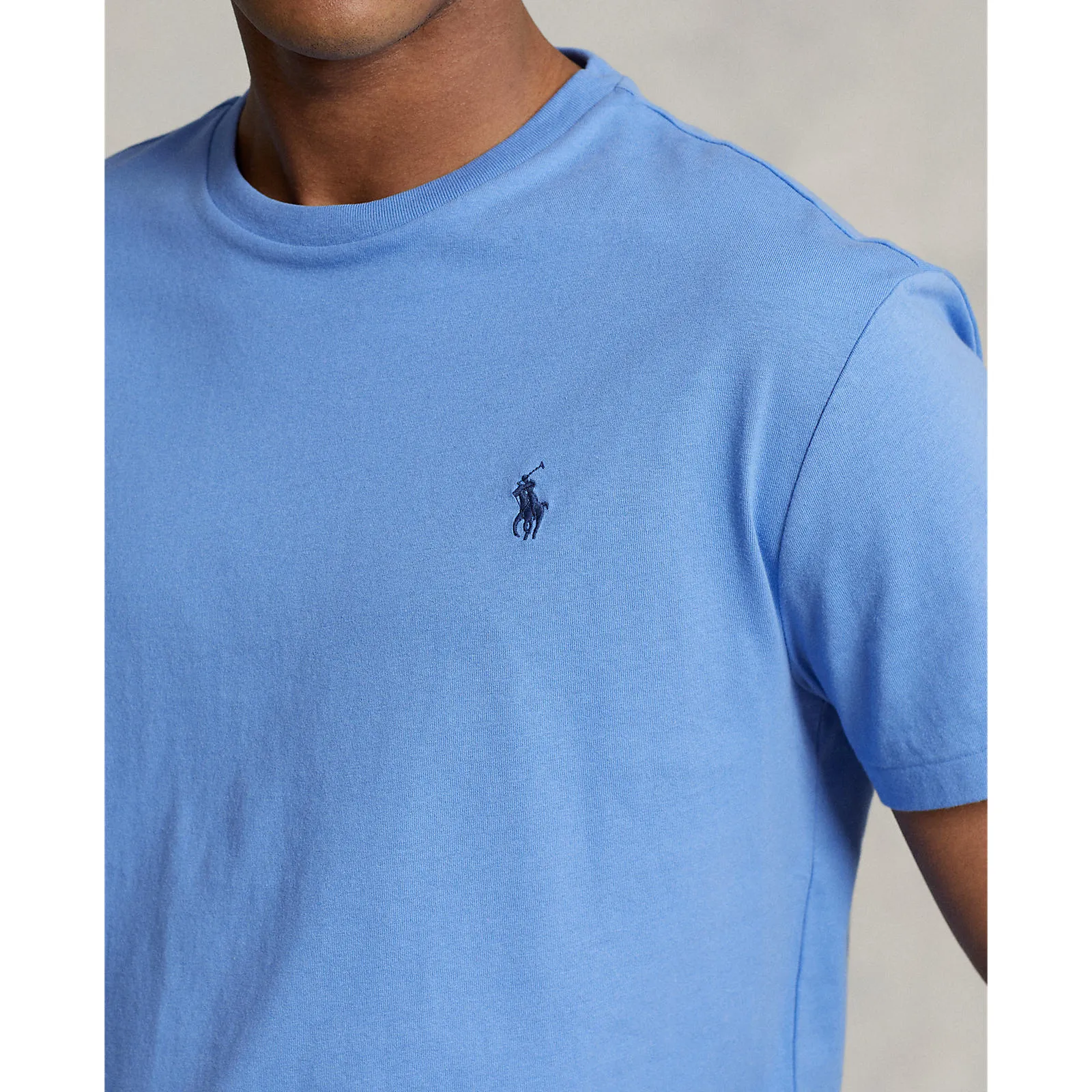 Custom Slim Fit Jersey Crewneck T-Shirt - Island Blue