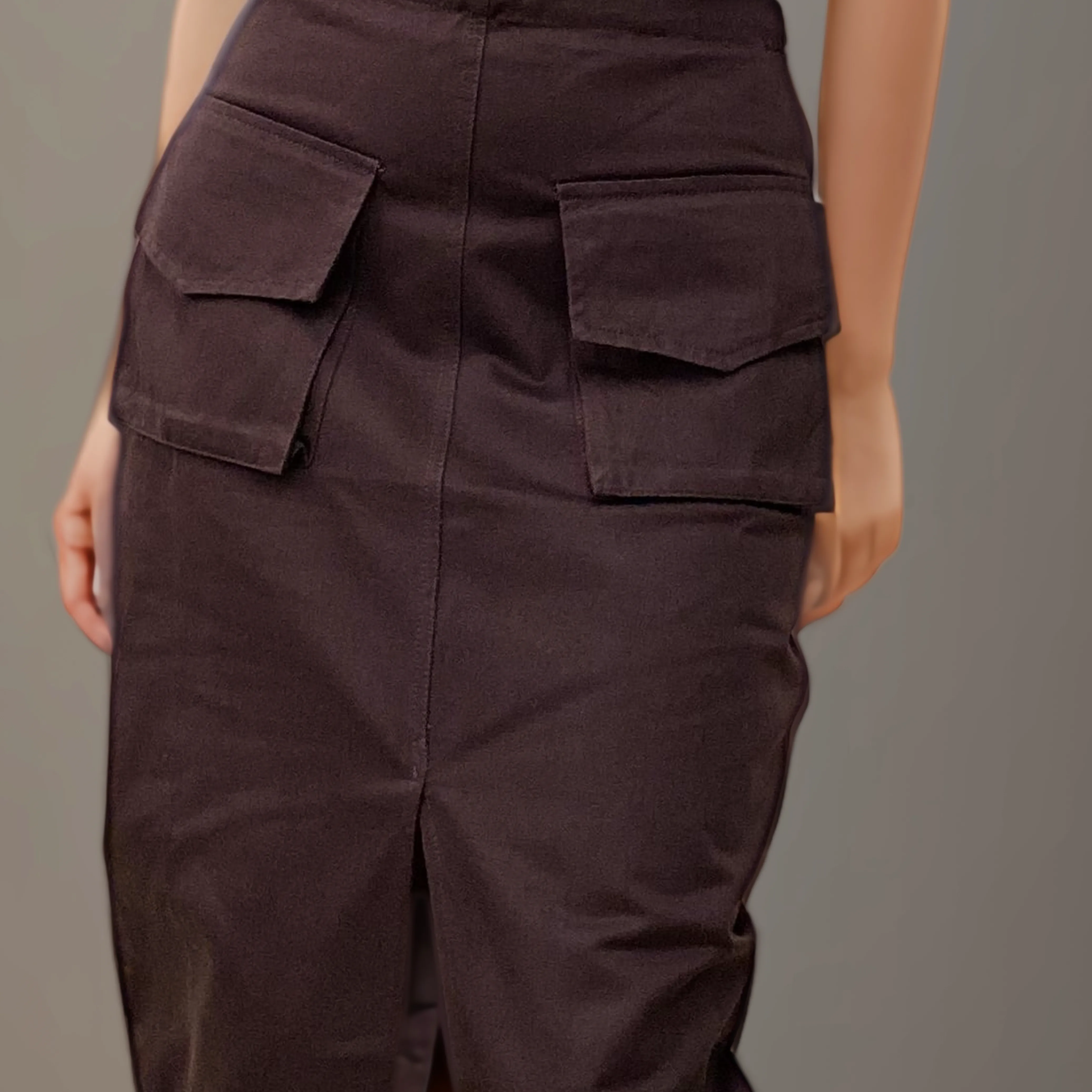 Denim Front pocket Cargo Skirt