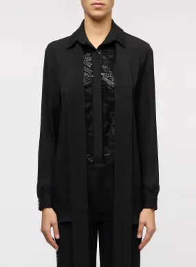 Embellished Crepe Shirt