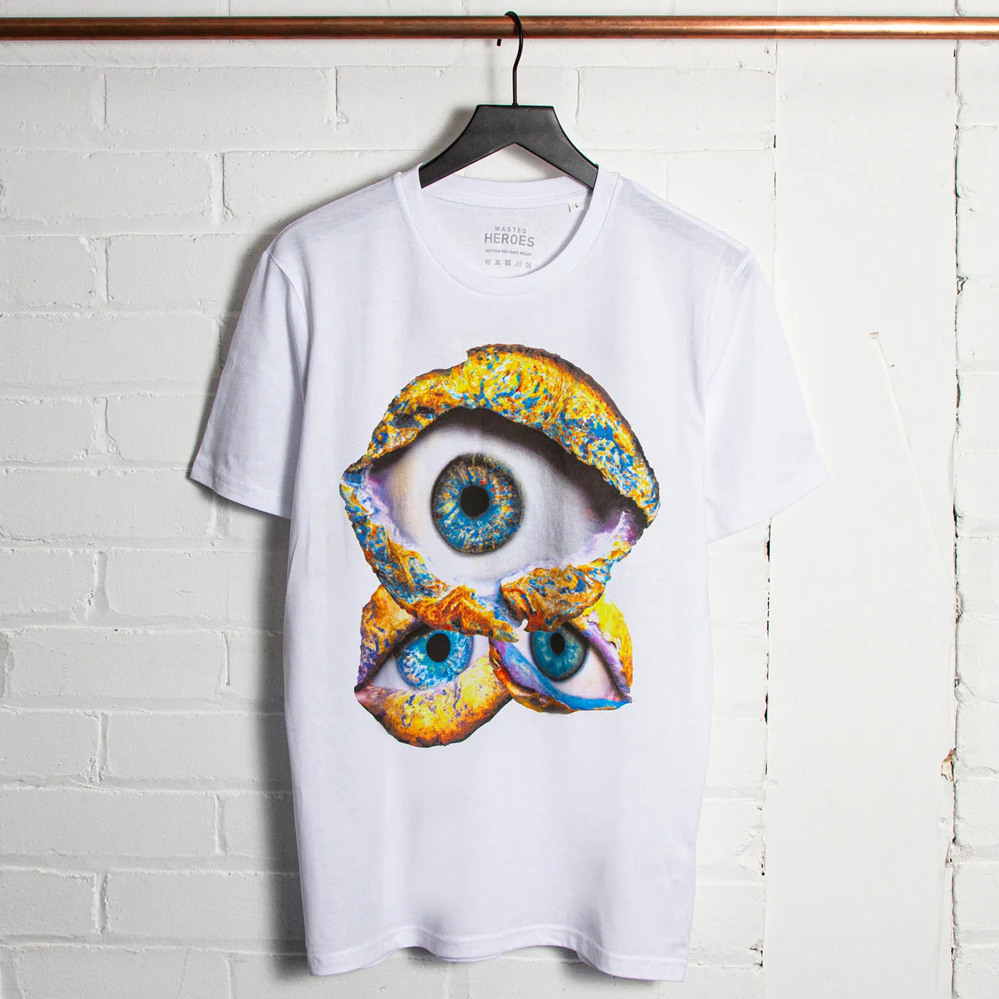 Eye Front Print - Tshirt - White