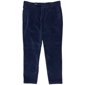 FRESH Corduroy Pleated Chino Pants In Navy