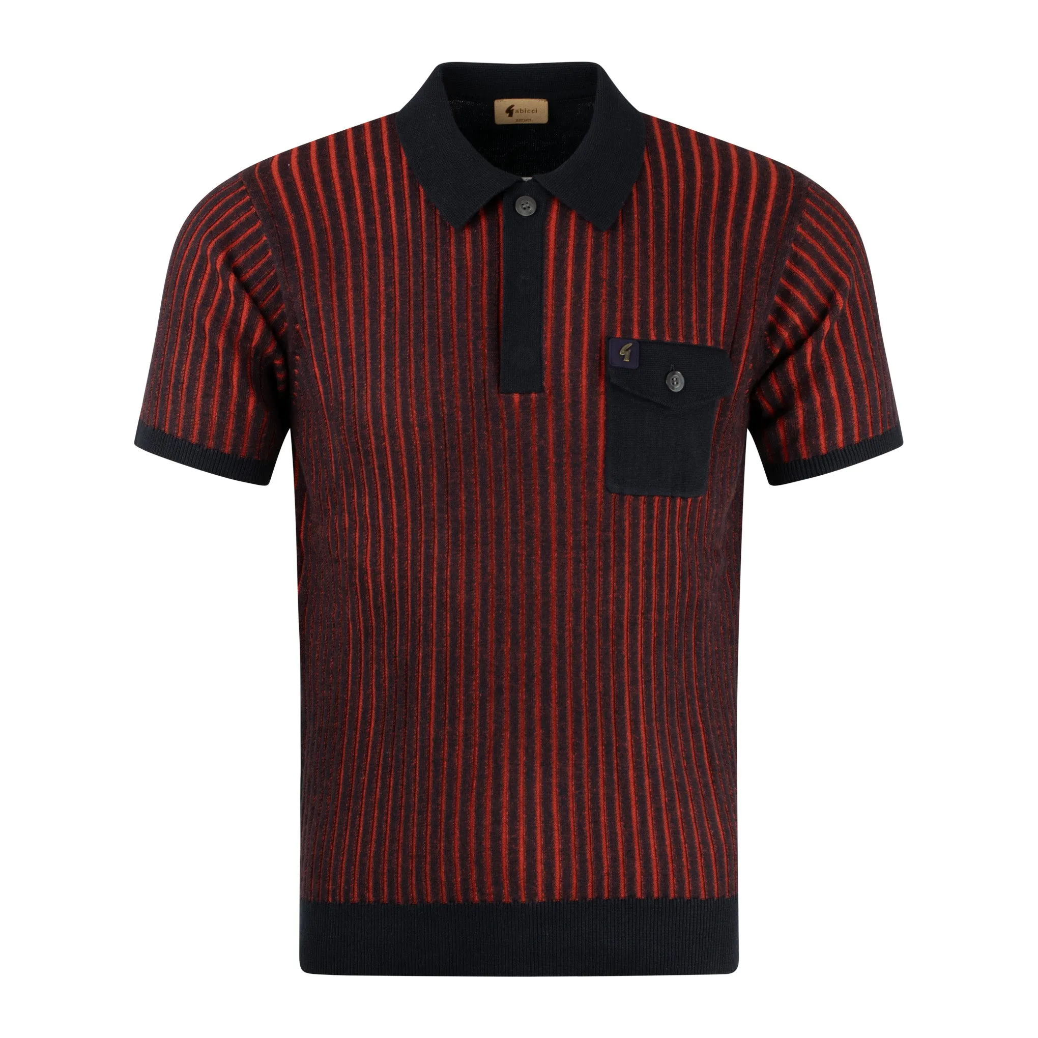 Gabicci Vintage Marconi Knit Polo Shirt Navy