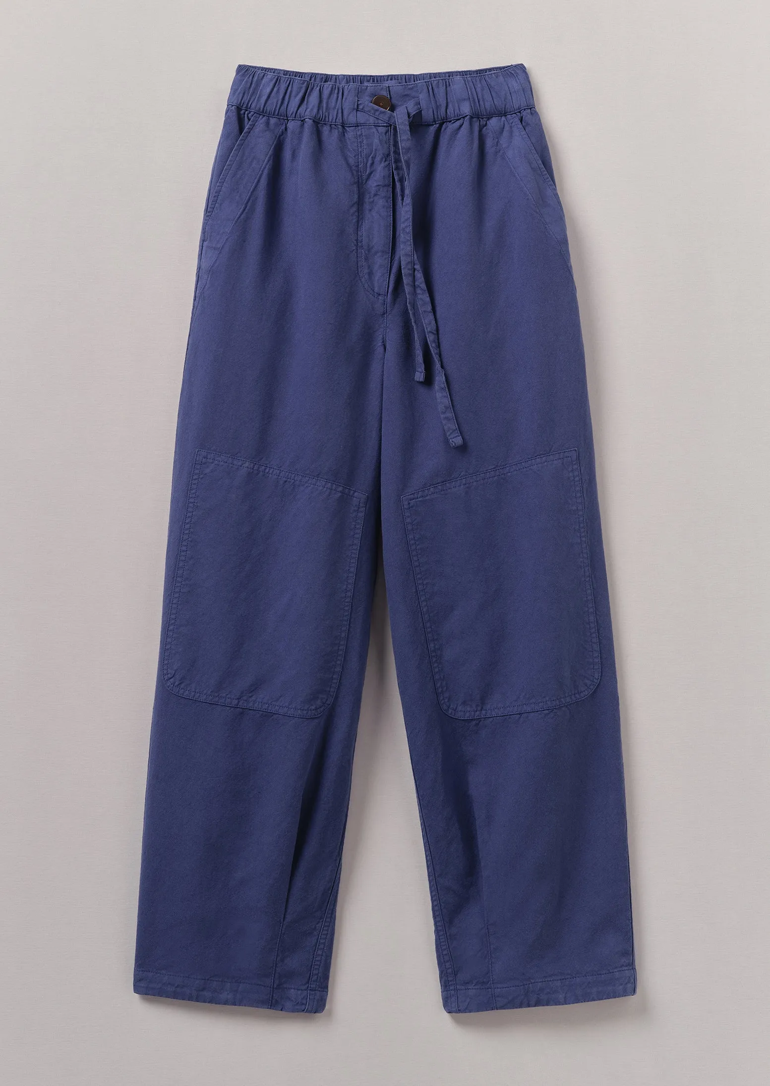 Garment Dyed Cotton Linen Canvas Pants | Indigo