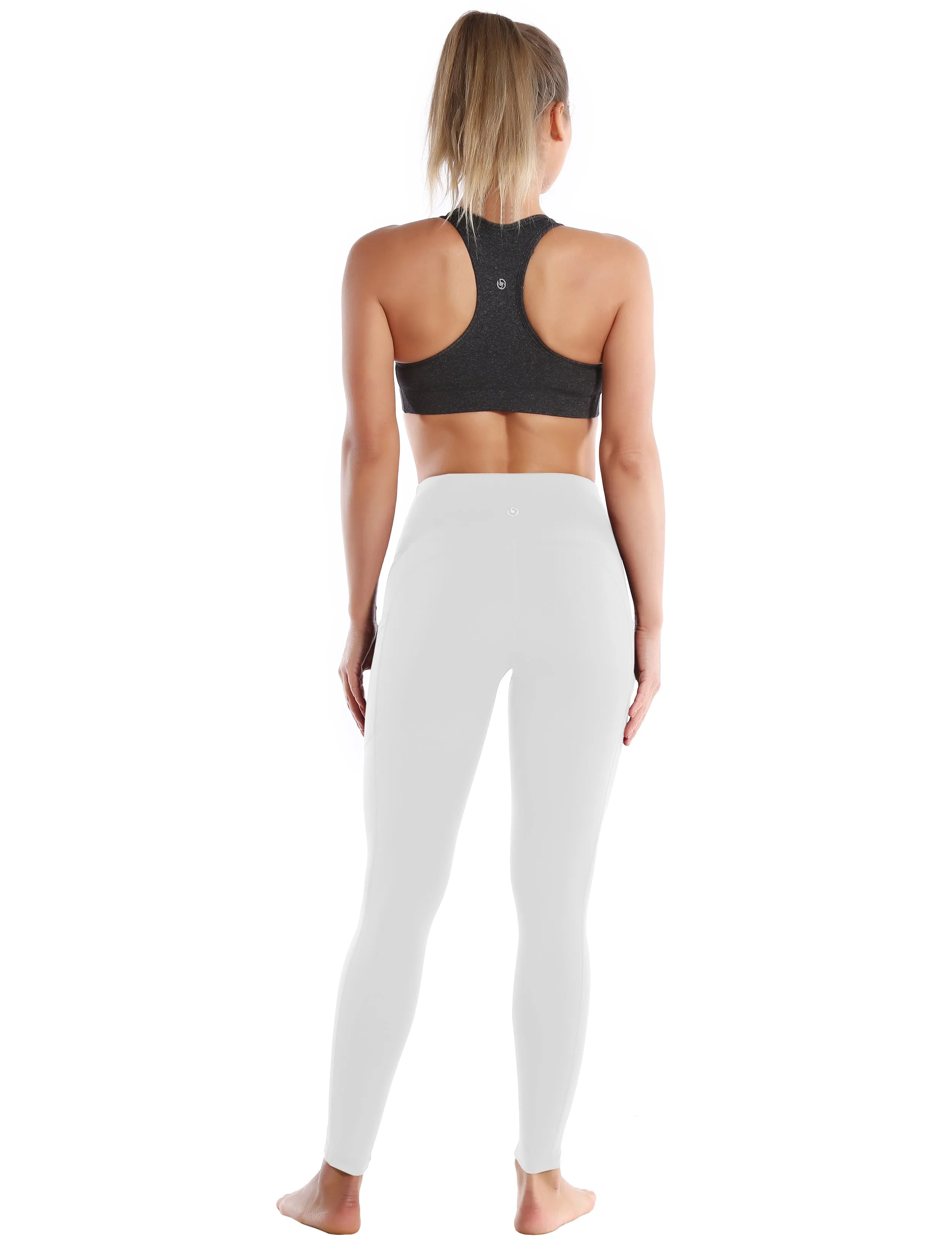 Hip Line Side Pockets Yoga Pants lightgray