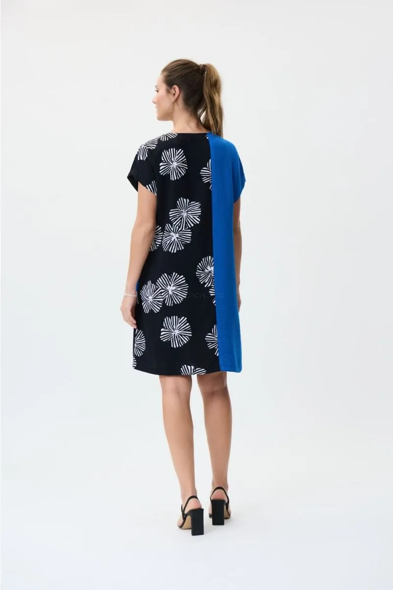 Joseph Ribkoff Midnight Blue/Multi Dress Style 231038