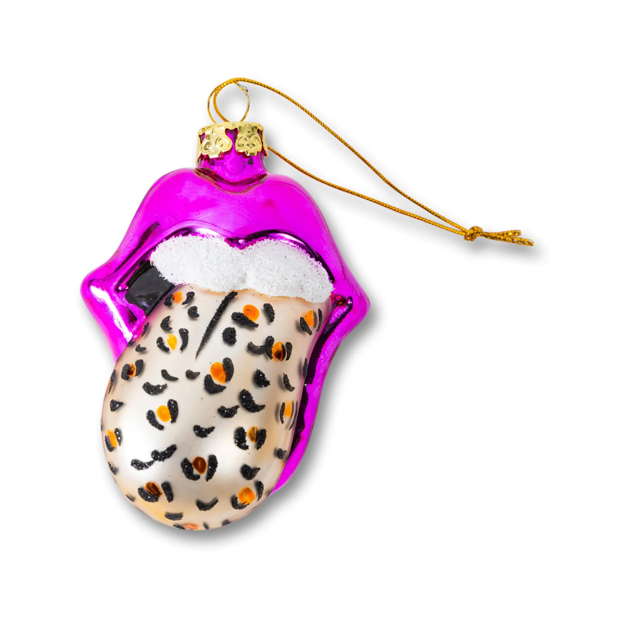 Leopard Lips Ornament - Pink