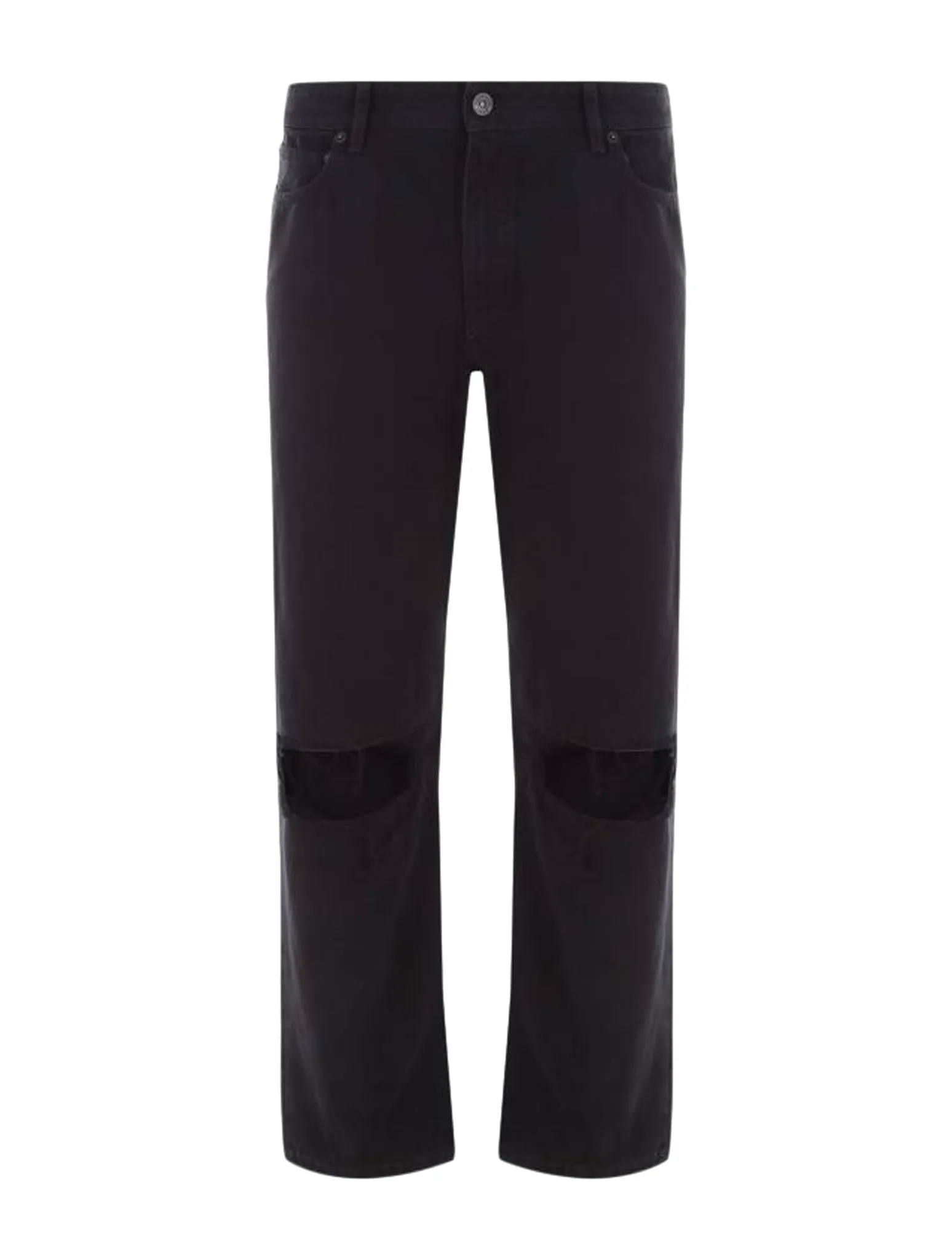 LOOSE FIT BUCKLE PANTS IN BLACK