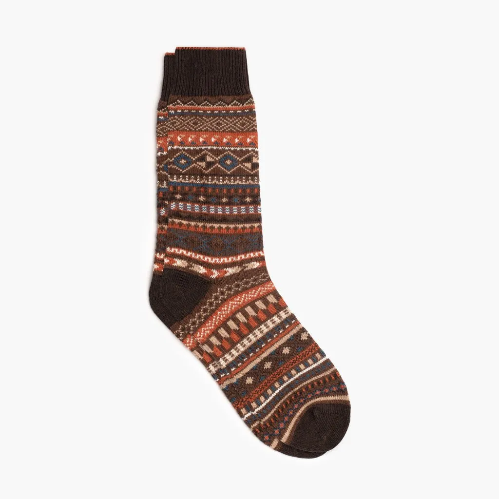 Men's Sodello Geo Sock | Burnt Crimson