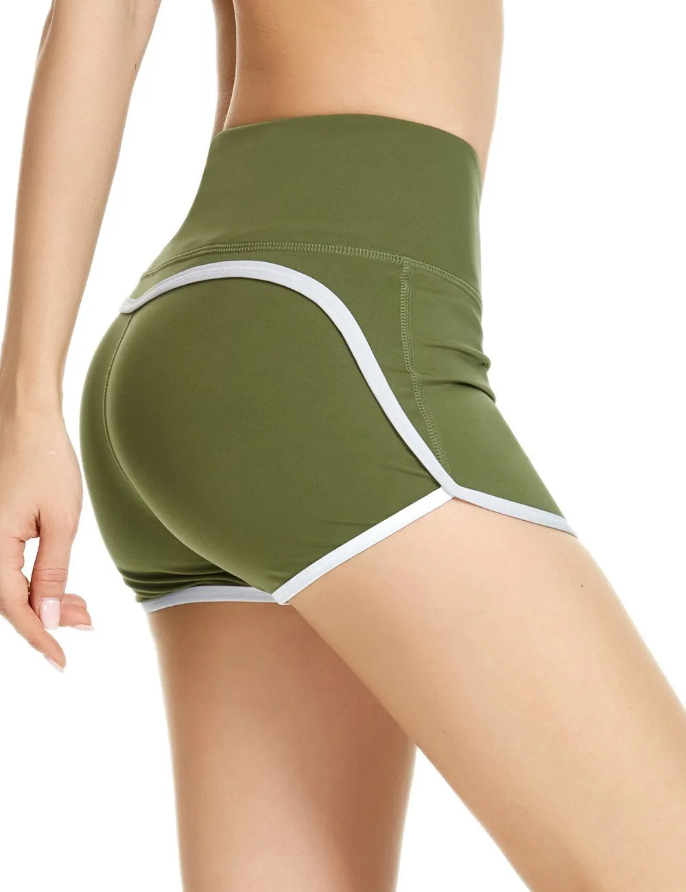 Mid-Waist Tummy Control Train Shorts