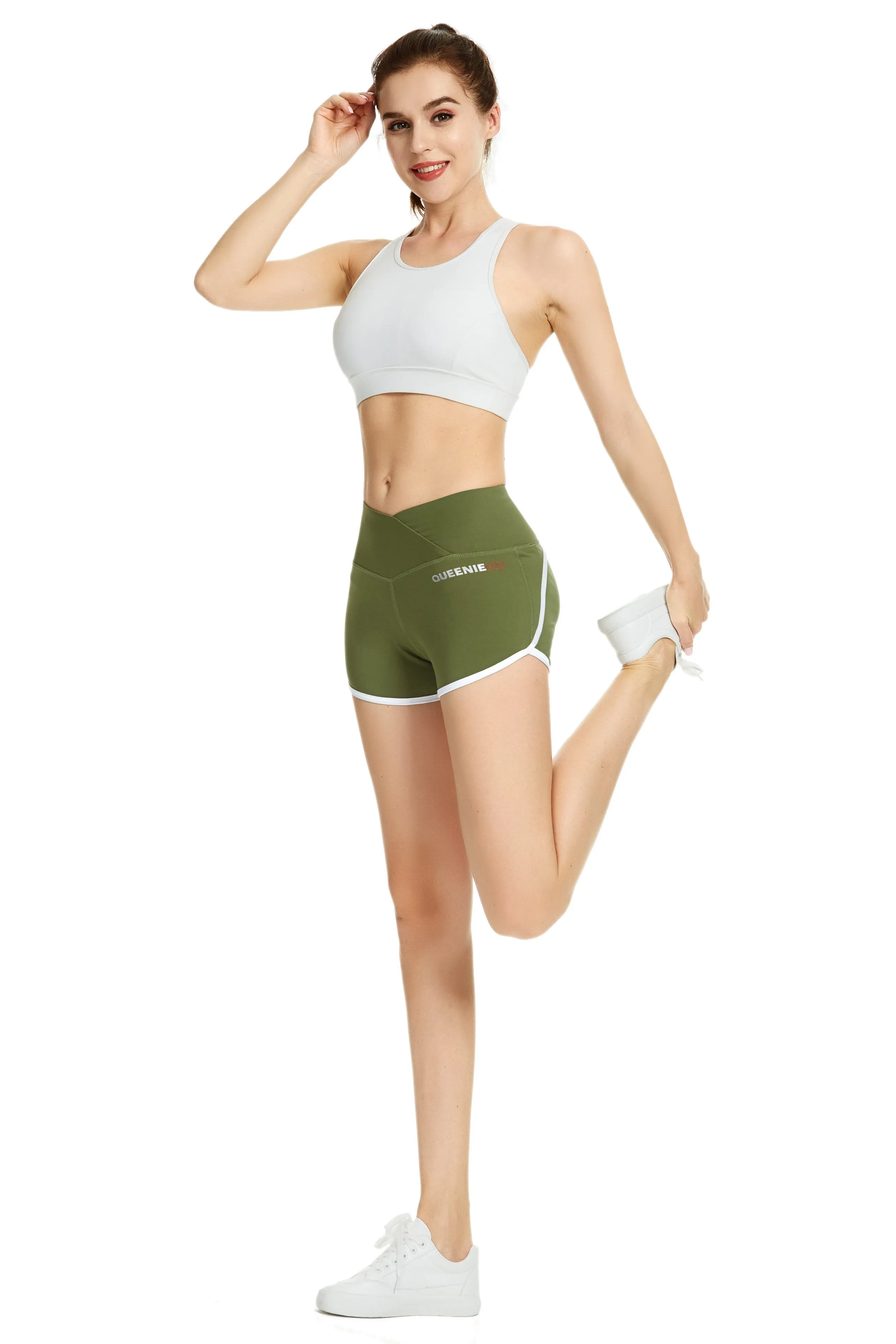 Mid-Waist Tummy Control Train Shorts