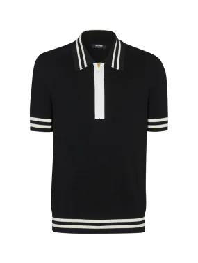 MONOGRAM JACQUARD WOOL POLO