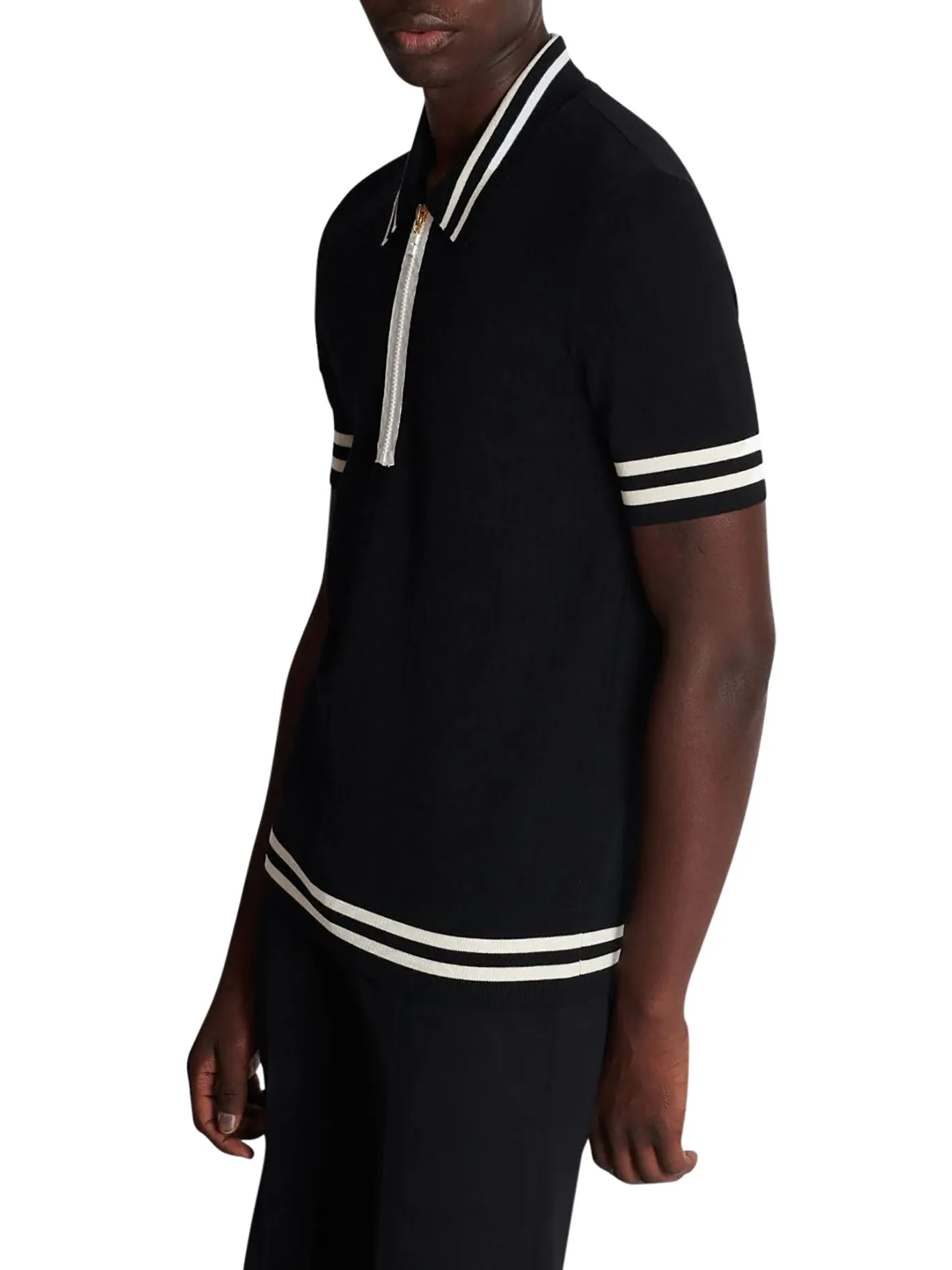 MONOGRAM JACQUARD WOOL POLO