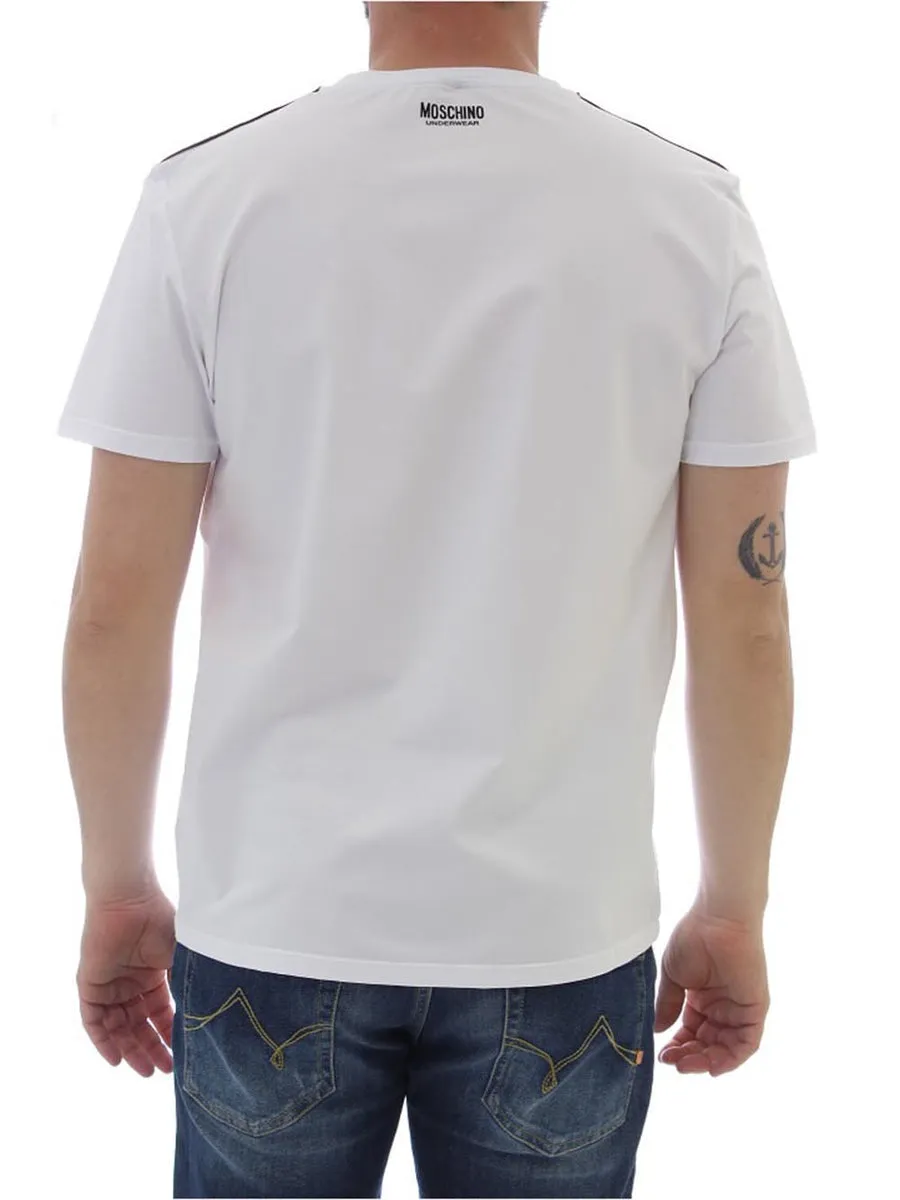 Moschino Banda Logo Supima Bianco