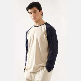 Relaxed Fit Navy Skin Raglan T-Shirt for Ultimate Comfort