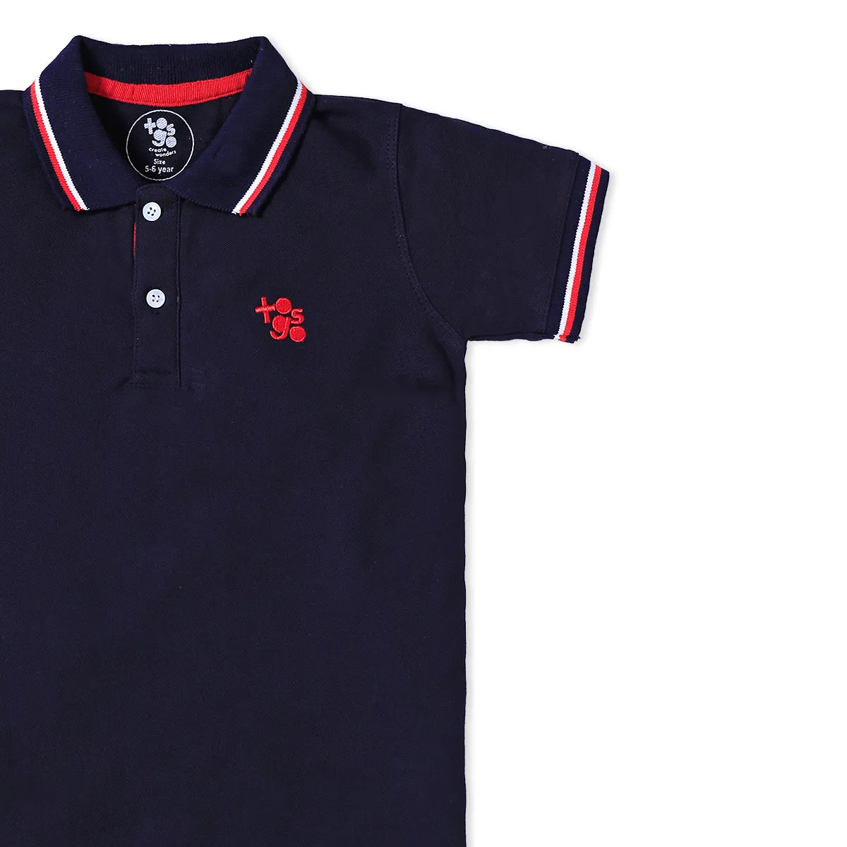 Navy Stripe Colar Polo T- Shirt