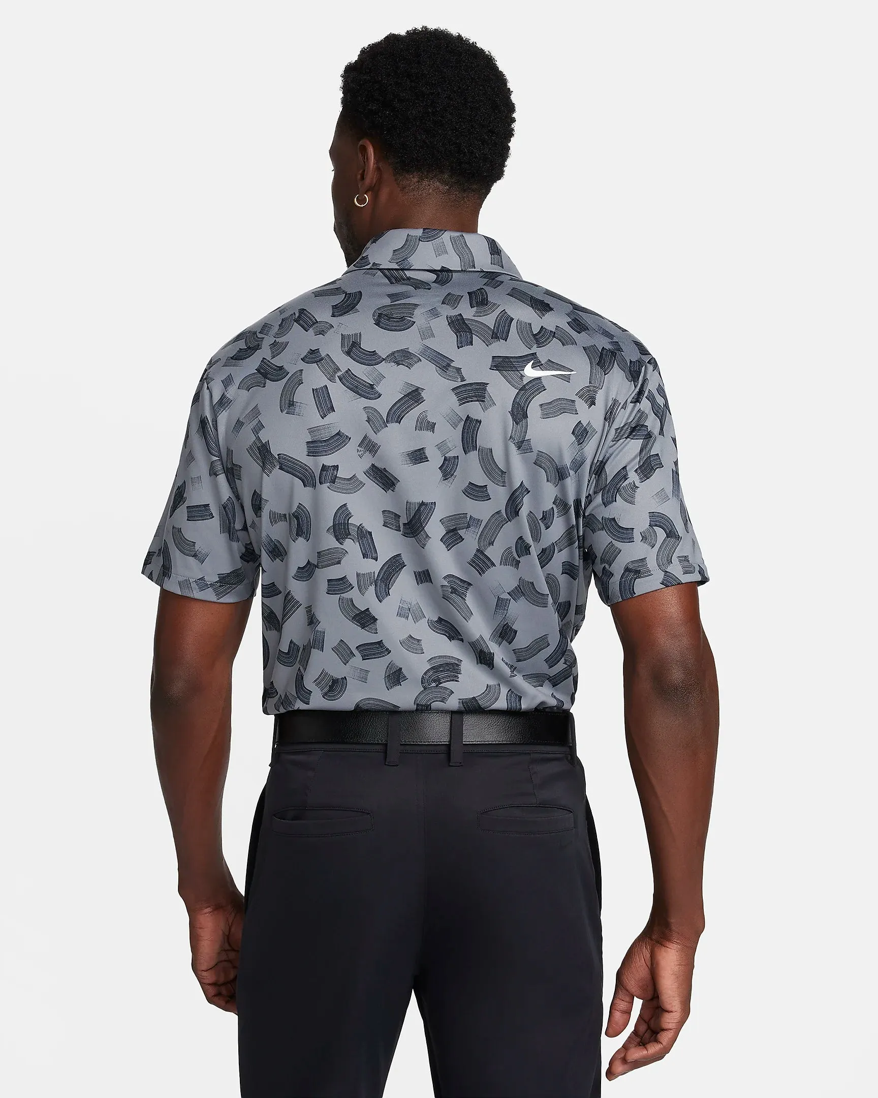 Nike Dri-FIT Tour Micro Print Polo Smoke Grey - SS24