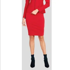 Paula Hian Coral Knit Pencil Skirt