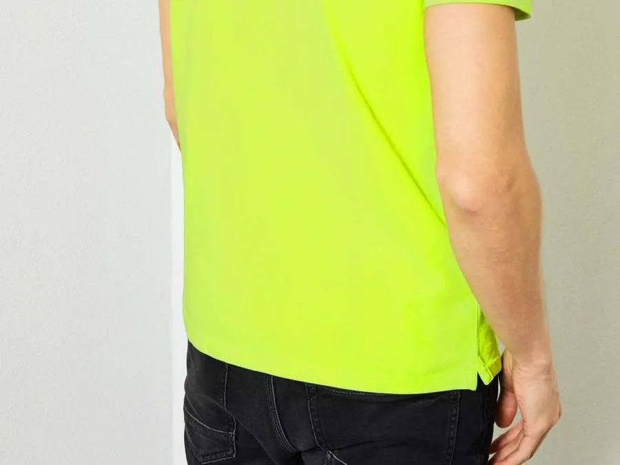 PETROL T-Shirt Polo Giallo Fluo M-1000-POL900