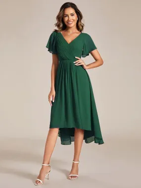 Pleated Ruffles Chiffon Bridesmaid Dress