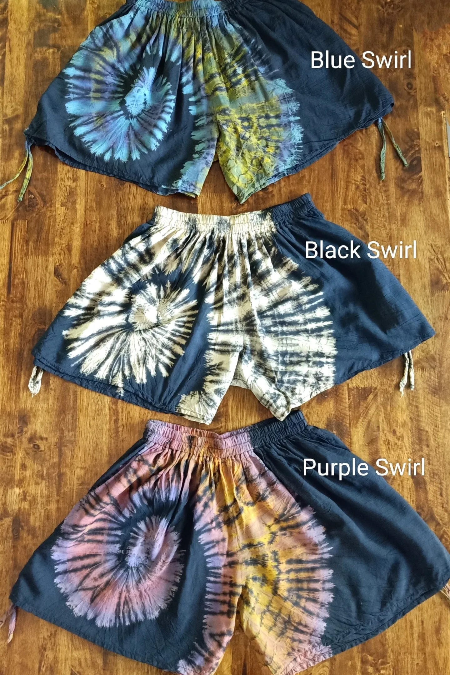 Purple Swirl Tie Dye Baggy Shorts