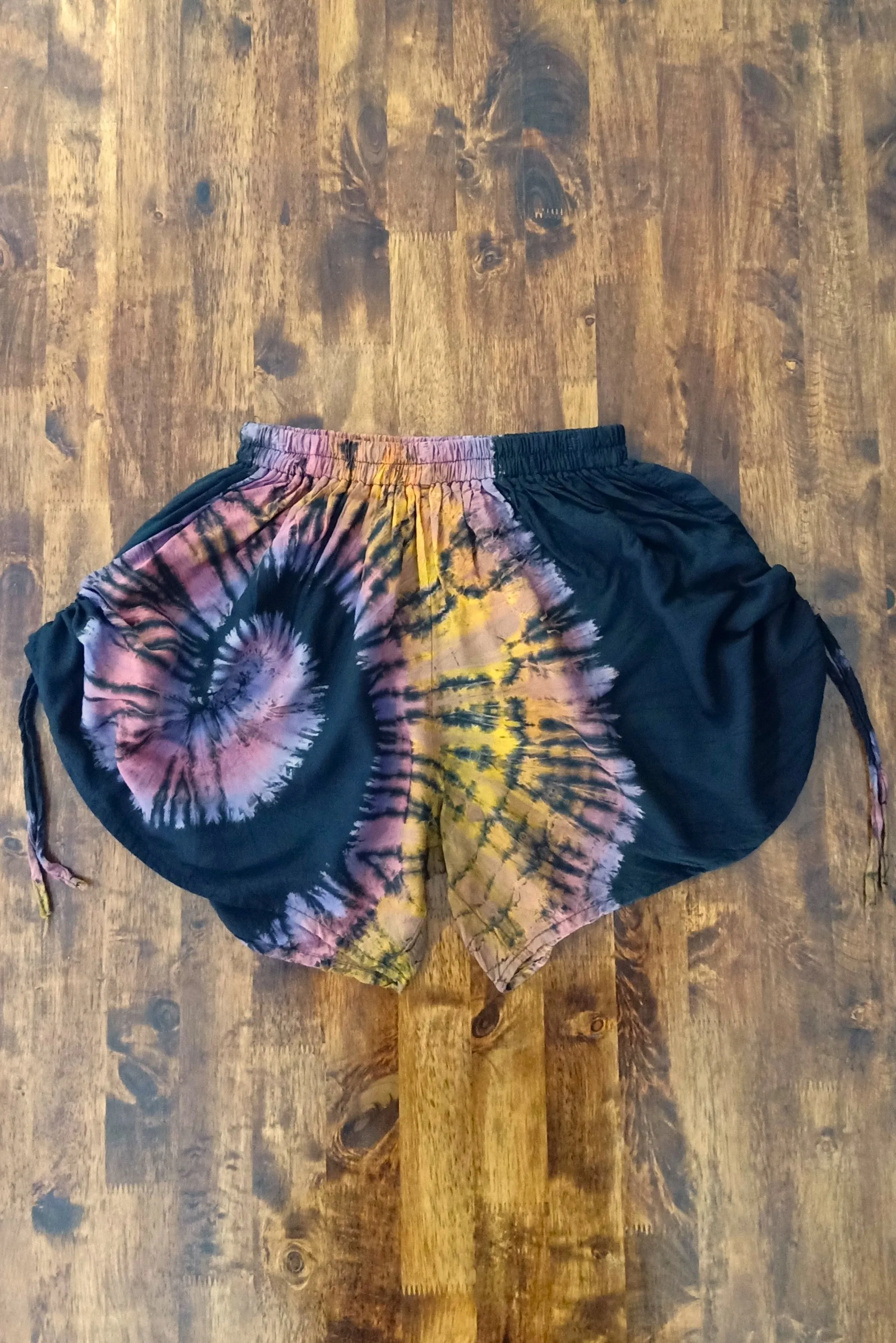 Purple Swirl Tie Dye Baggy Shorts