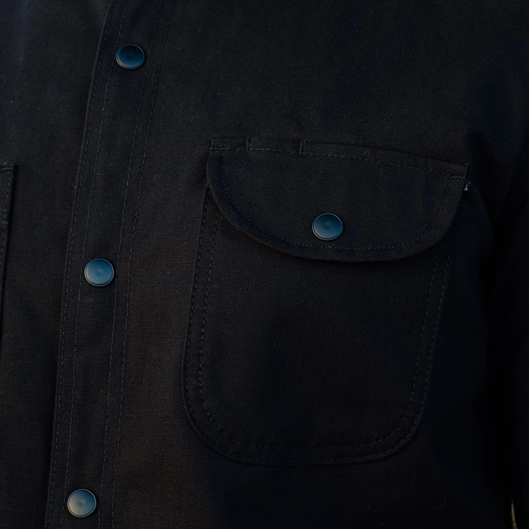 Rogue Territory Service Shirt Black Canvas Selvedge