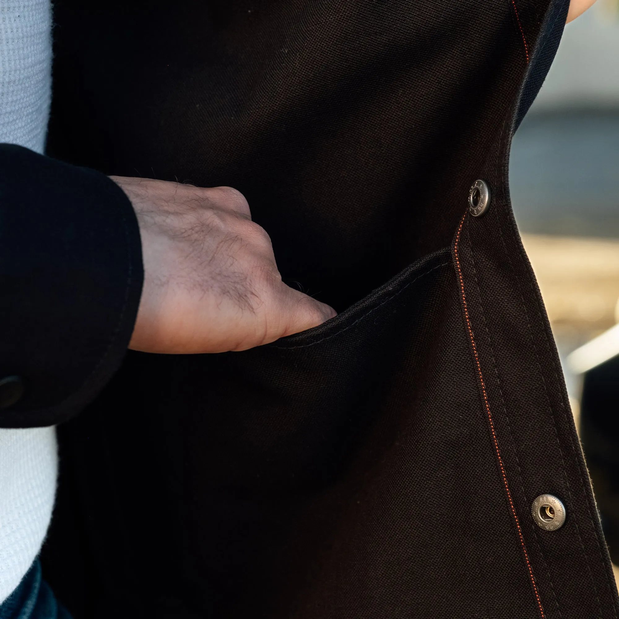 Rogue Territory Service Shirt Black Canvas Selvedge