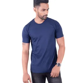 Round Neck Navy Pro Half Sleeve