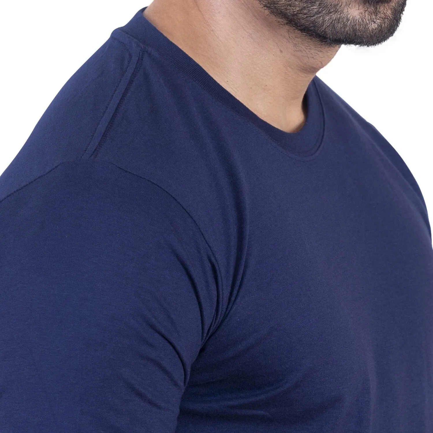 Round Neck Navy Pro Half Sleeve