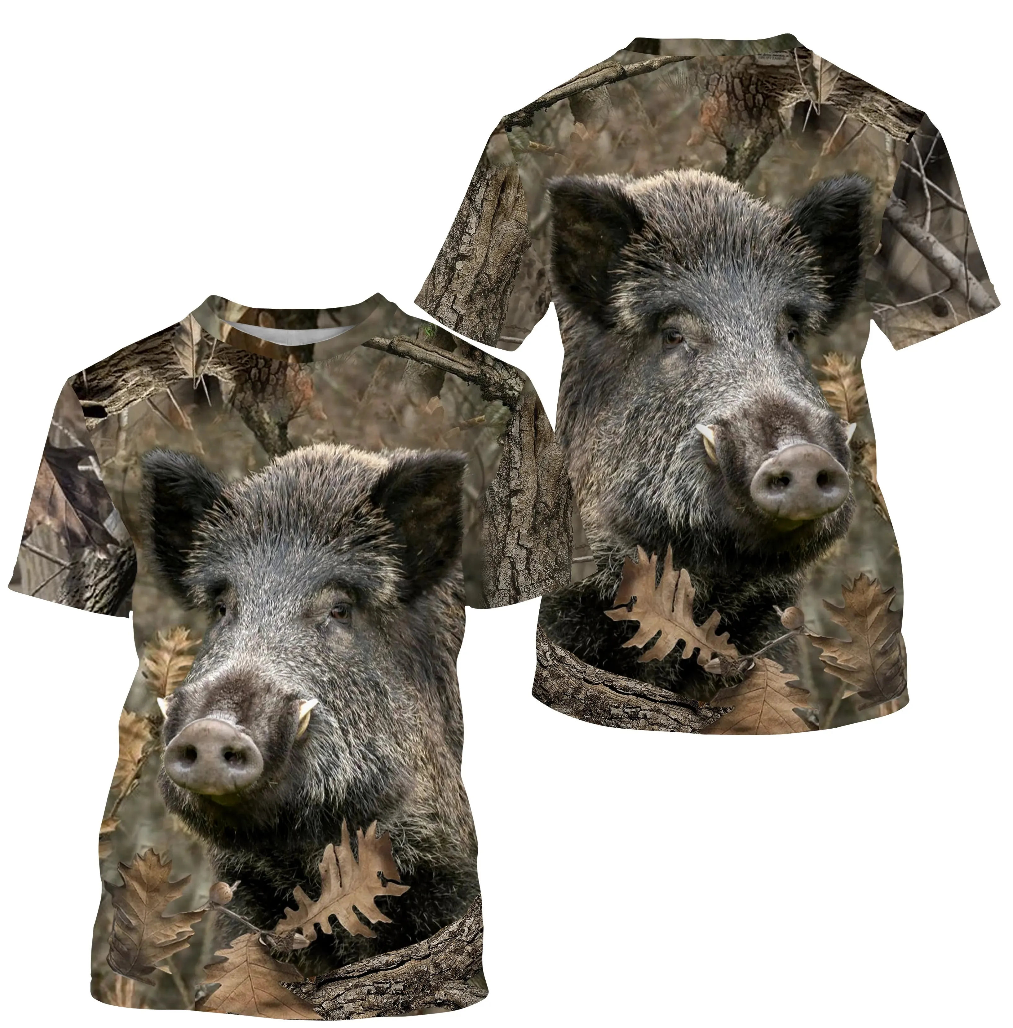 Sanglier, T shirt Chasseur, Camouflage, Chasse aux Sangliers - CTS22032203