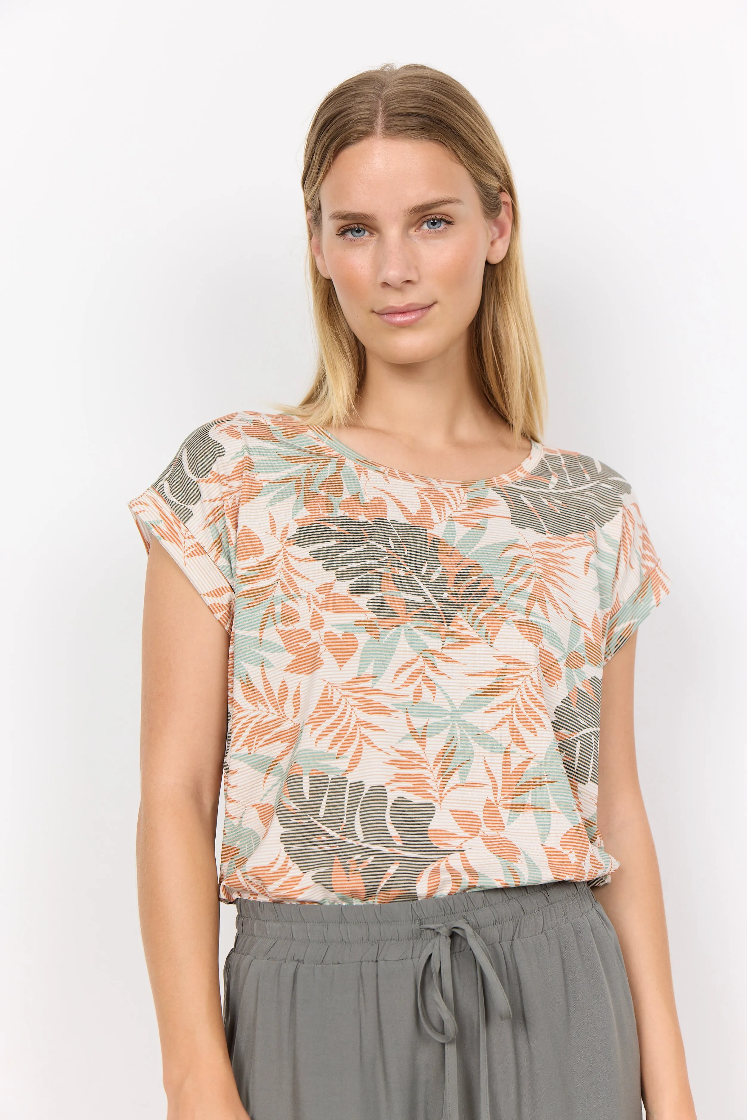 Shirt SC-Galina 39 papaya gemustert