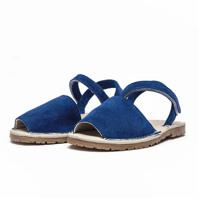 Suede Sandals in Royal Blue