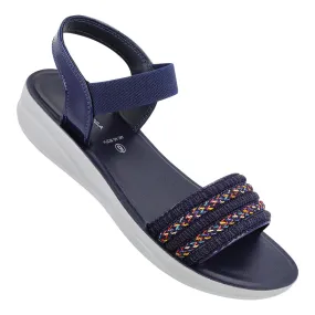 Walkaroo Kids Ankle Strap Heel Sandal  - BT2714 Navy Blue