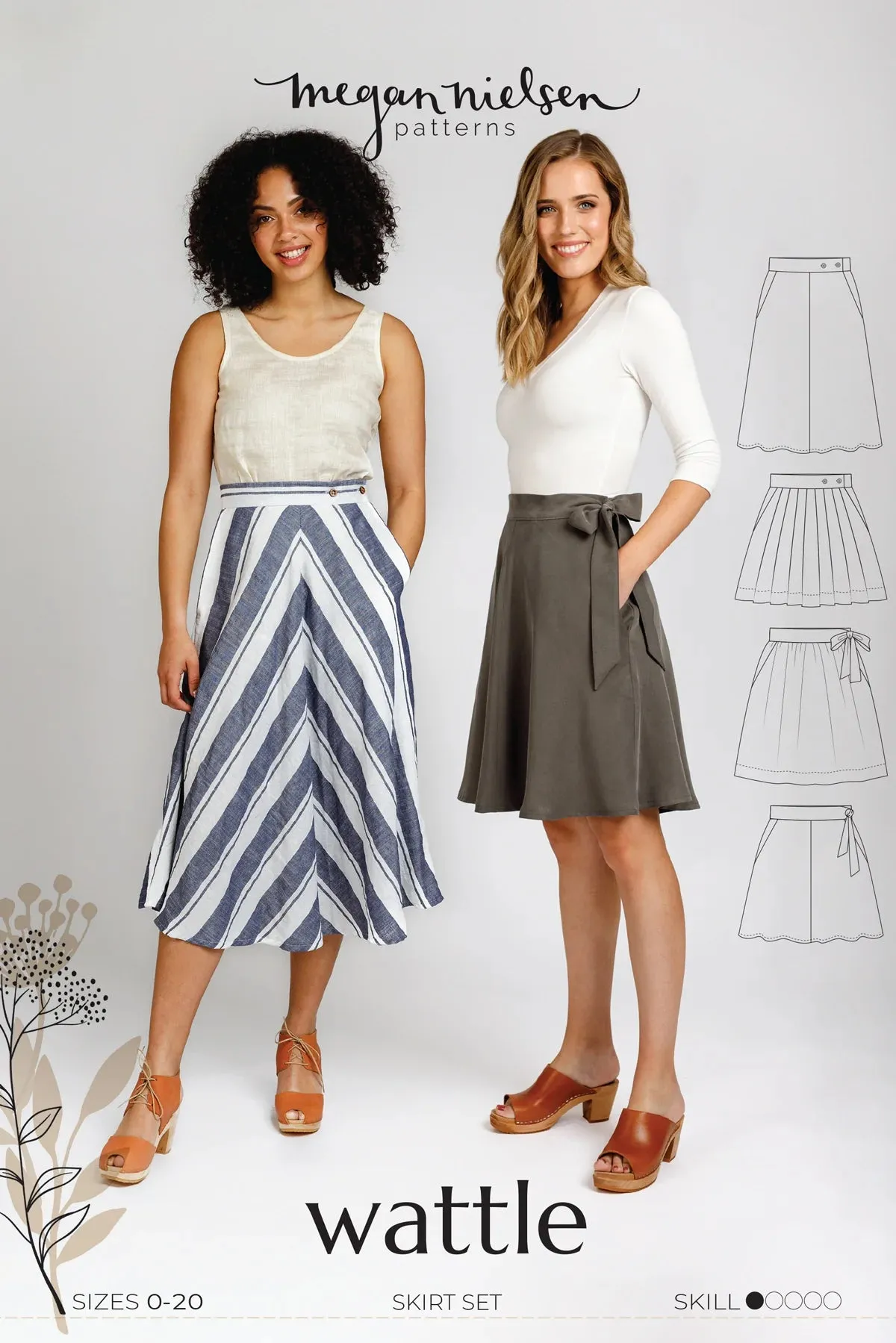 Wattle Skirt Sewing Pattern by Megan Nielsen