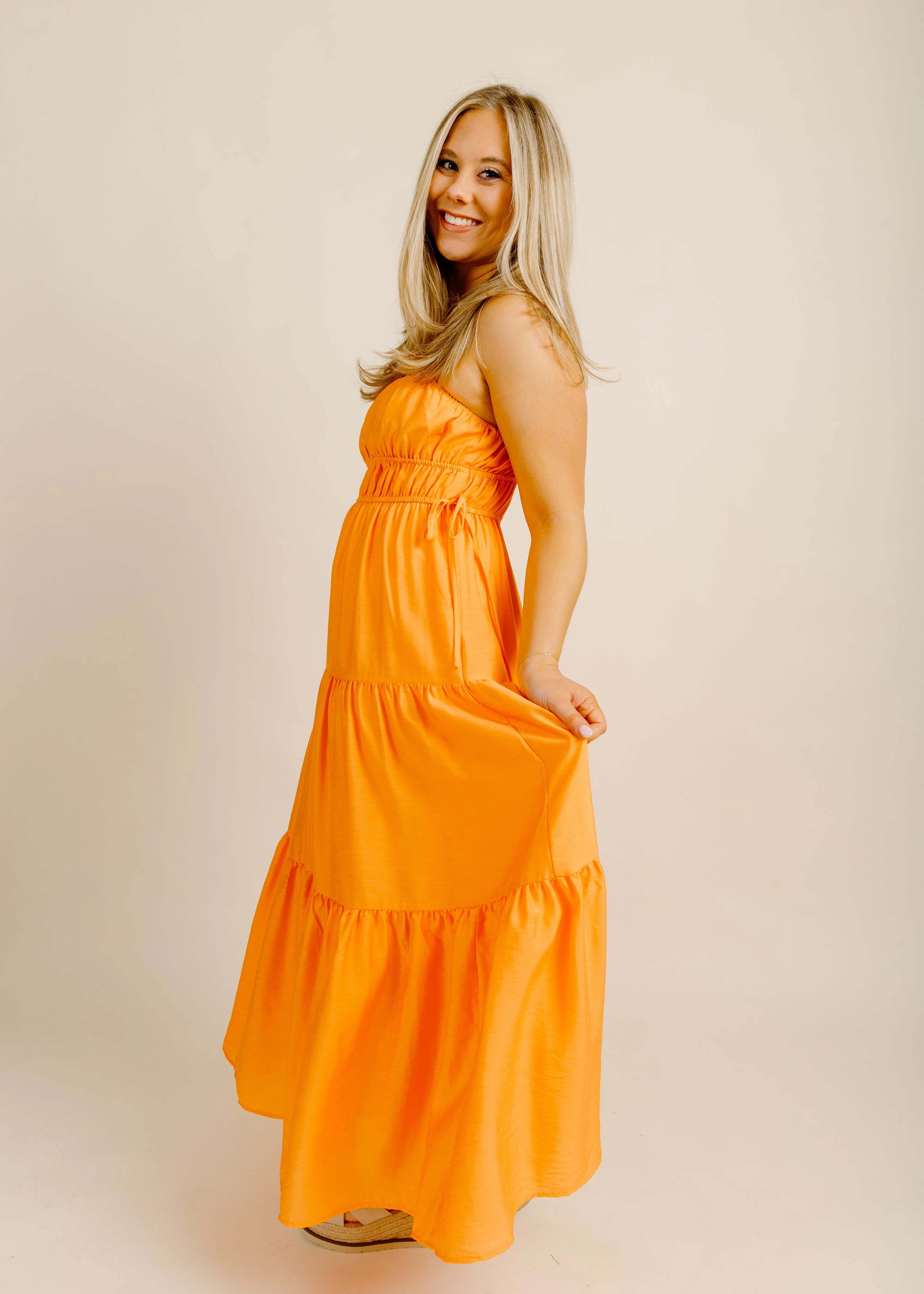 Waverly Midi Dress - Orange