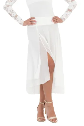 White Two-layer Georgette Dance Skirt