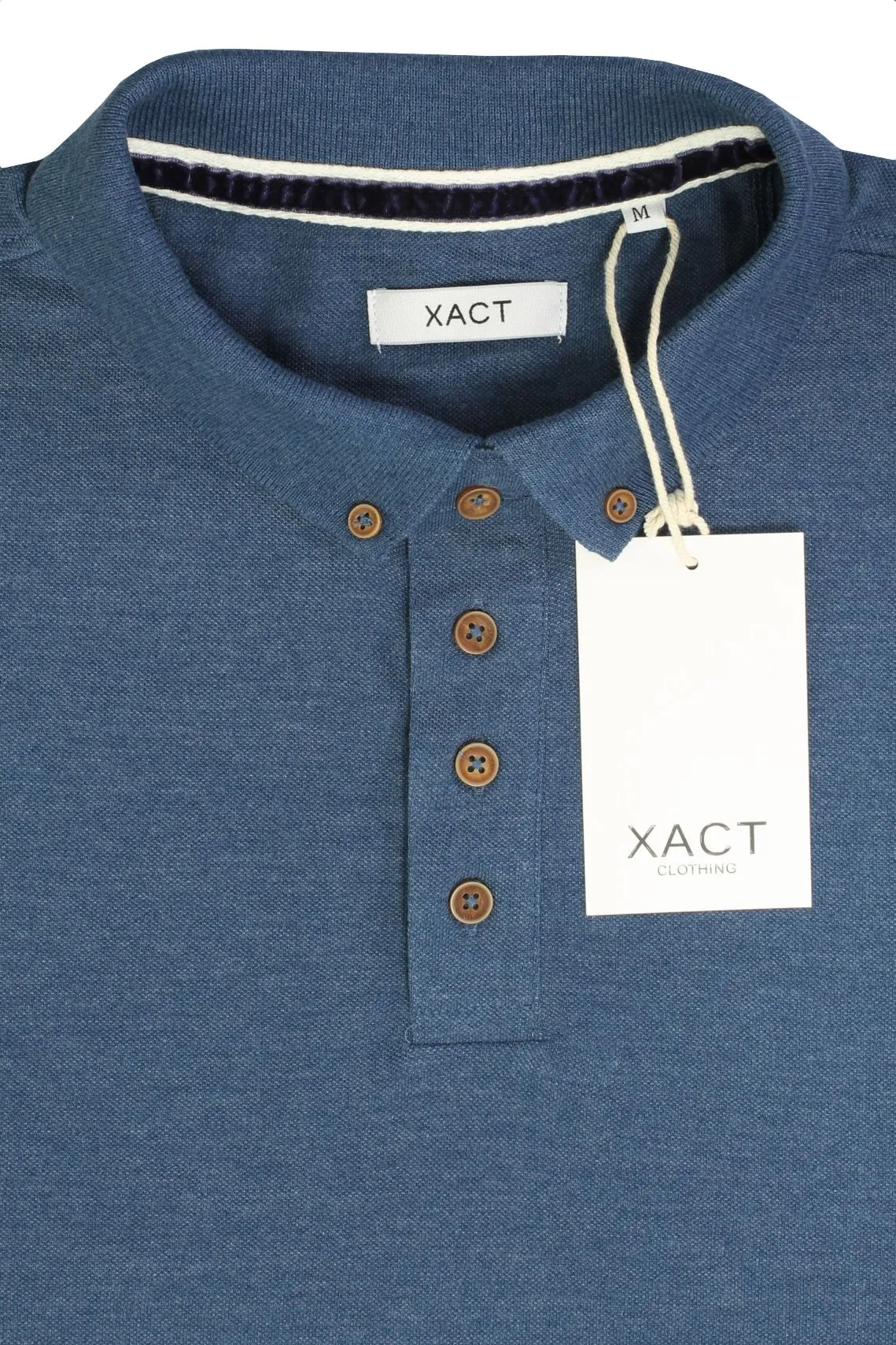 Xact Mens Polo T-Shirt Pique Long Sleeved